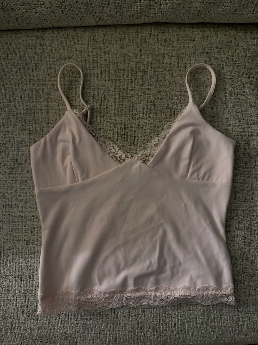PacSun Pale Pink Lace Trim Cami Tank Top